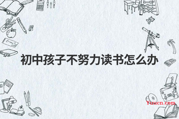 初中孩子不努力读书怎么办