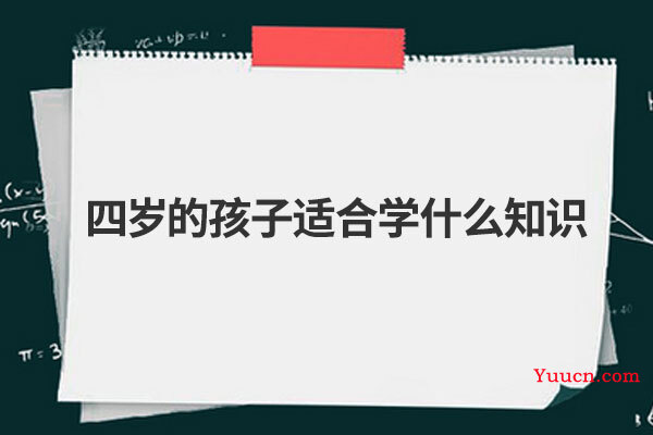 四岁的孩子适合学什么知识