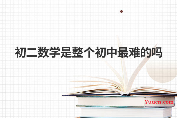 初二数学是整个初中最难的吗