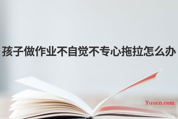 孩子做作业不自觉不专心拖拉怎么办