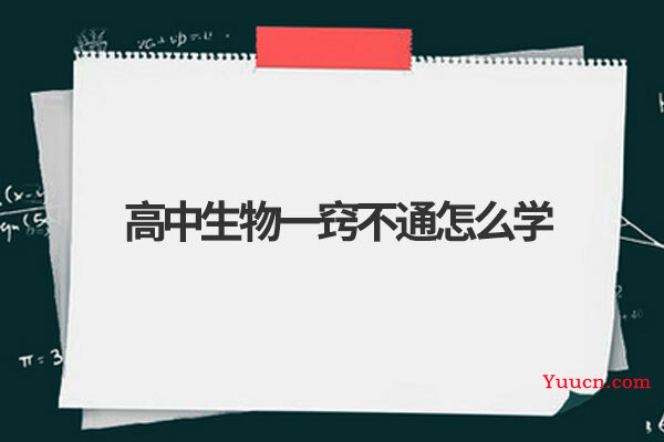 高中生物一窍不通怎么学