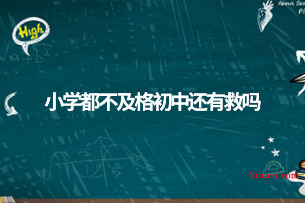 小学都不及格初中还有救吗