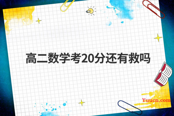 高二数学考20分还有救吗