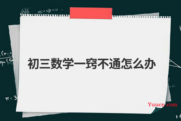 初三数学一窍不通怎么办