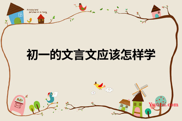 初一的文言文应该怎样学
