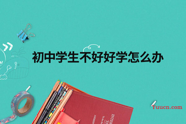 初中学生不好好学怎么办