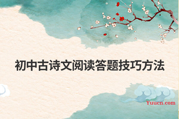 初中古诗文阅读答题技巧方法