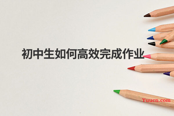 初中生如何高效完成作业