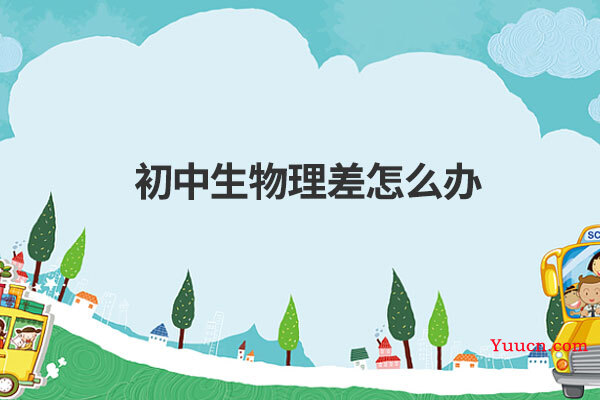 初中生物理差怎么办