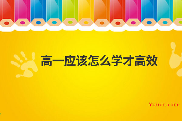 高一应该怎么学才高效