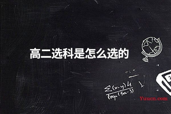 高二选科是怎么选的