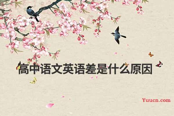 高中语文英语差是什么原因