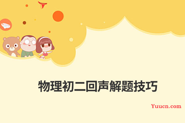 物理初二回声解题技巧