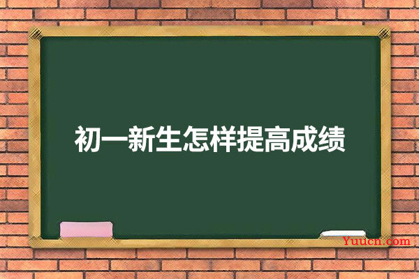 初一新生怎样提高成绩