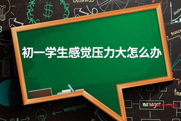 初一学生感觉压力大怎么办