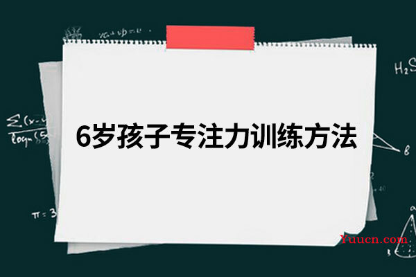 6岁孩子专注力训练方法
