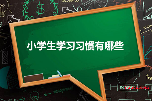 小学生学习习惯有哪些