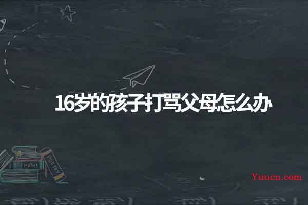 16岁的孩子打骂父母怎么办