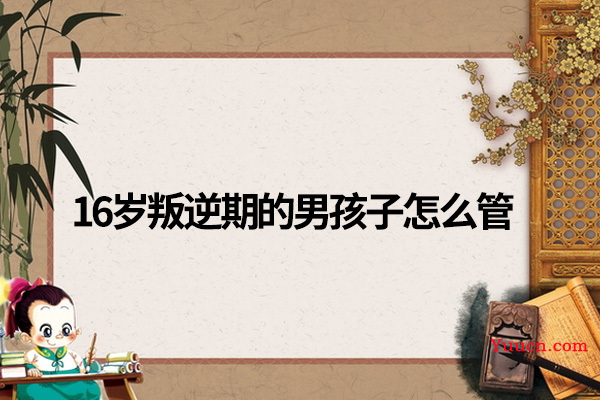 16岁叛逆期的男孩子怎么管