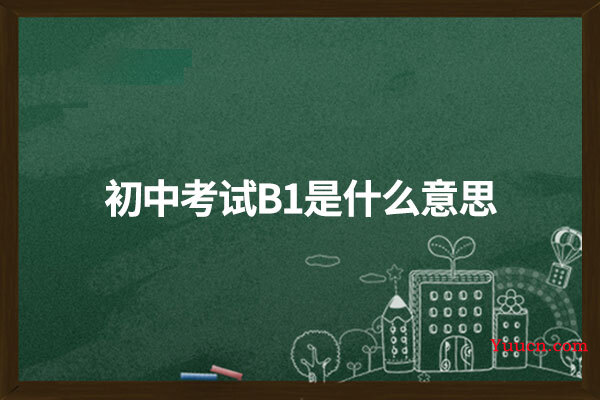 初中考试B1是什么意思