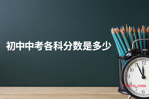 初中中考各科分数是多少