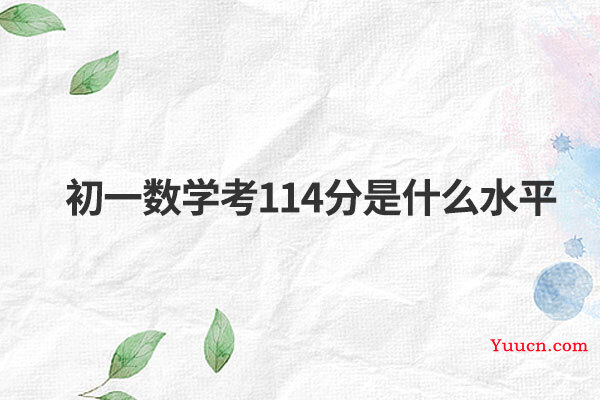 初一数学考114分是什么水平
