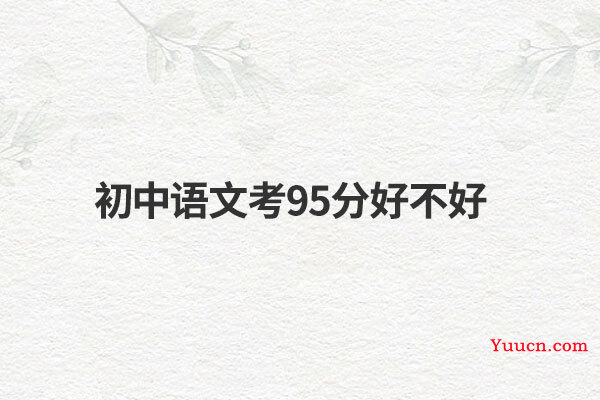 初中语文考95分好不好