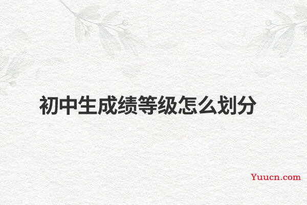 初中生成绩等级怎么划分