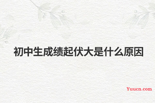 初中生成绩起伏大是什么原因