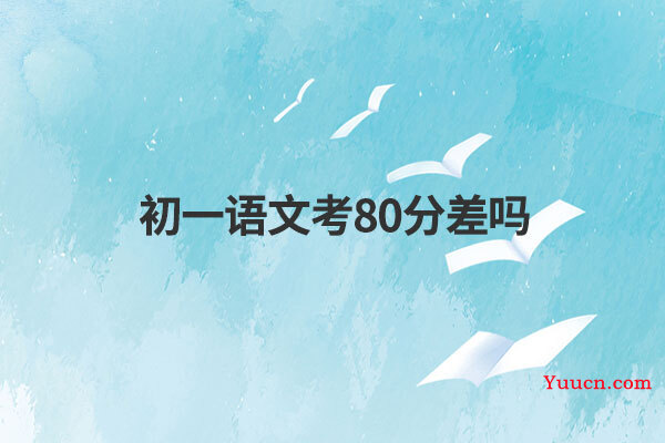 初一语文考80分差吗