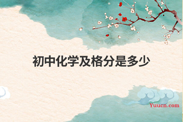 初中化学及格分是多少