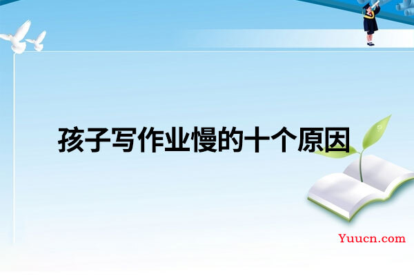孩子写作业慢的十个原因