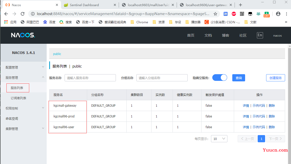 SpringCloud Alibaba(二) - Sentinel，整合OpenFeign,GateWay服务网关