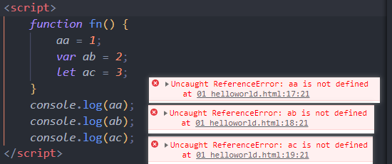 JavaScript：变量的作用域，window对象，关键字var/let与function