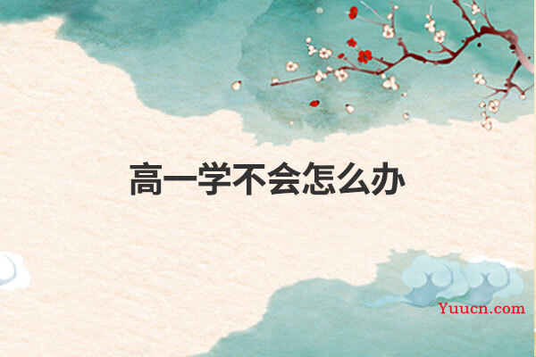 高一学不会怎么办