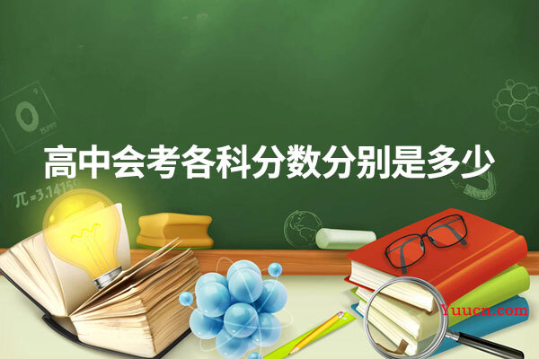 高中会考各科分数分别是多少