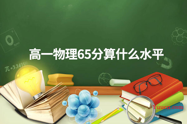 高一物理65分算什么水平