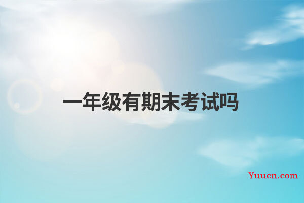 一年级有期末考试吗