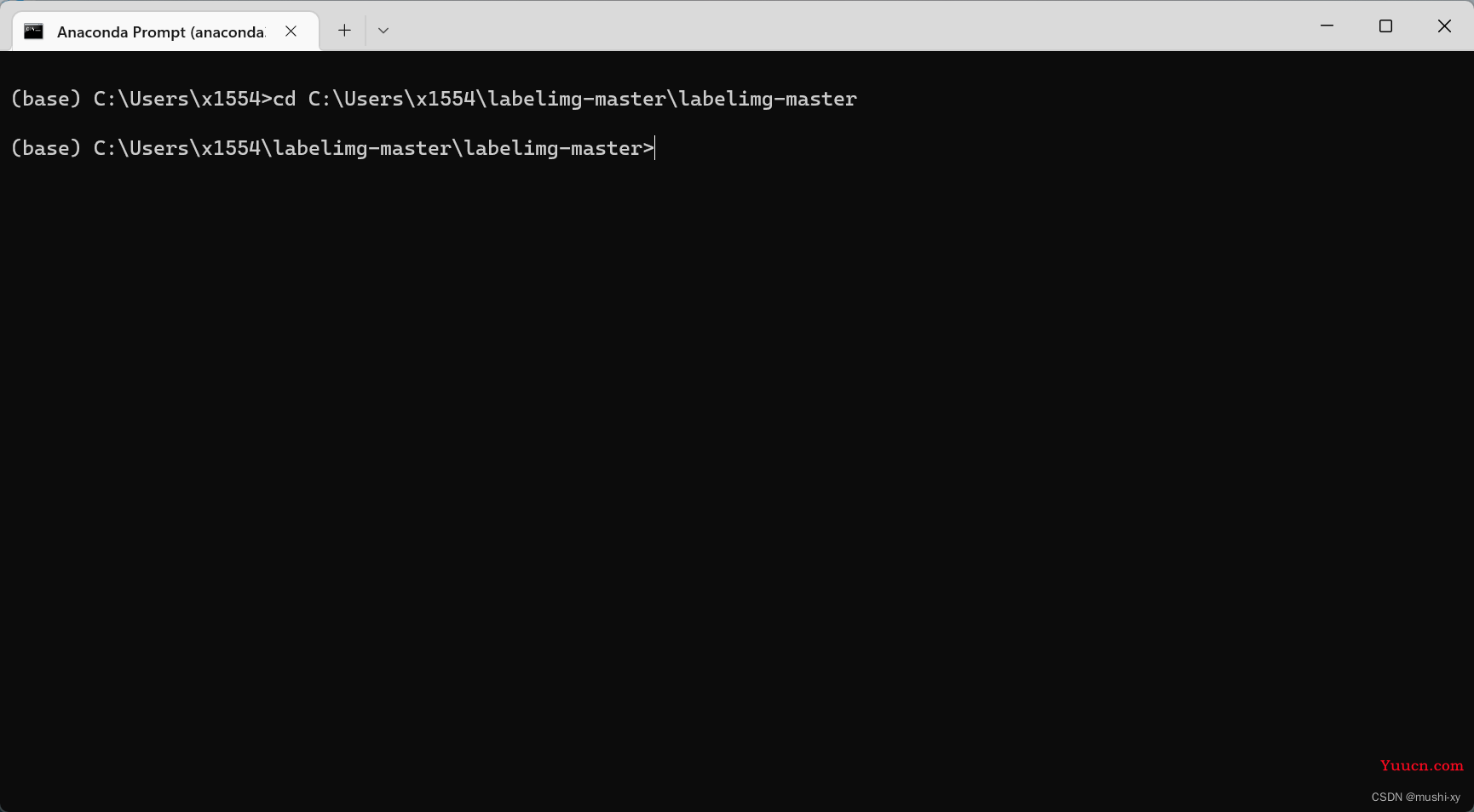 anaconda peompt 、labalimg 数据标注