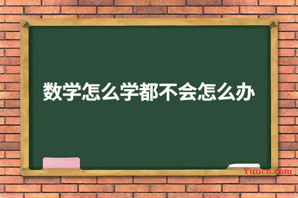 数学怎么学都不会怎么办