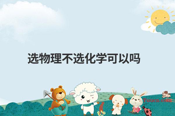 选物理不选化学可以吗