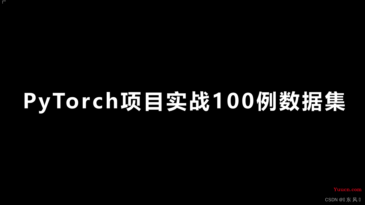 PyTorch深度学习项目实战100例数据集