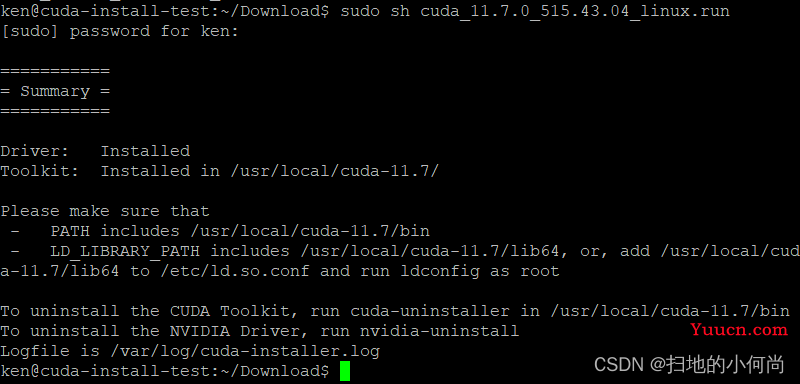 最新CUDA环境配置教程(ubuntu 20.04 + cuda 11.7 + cuDNN 8.4)