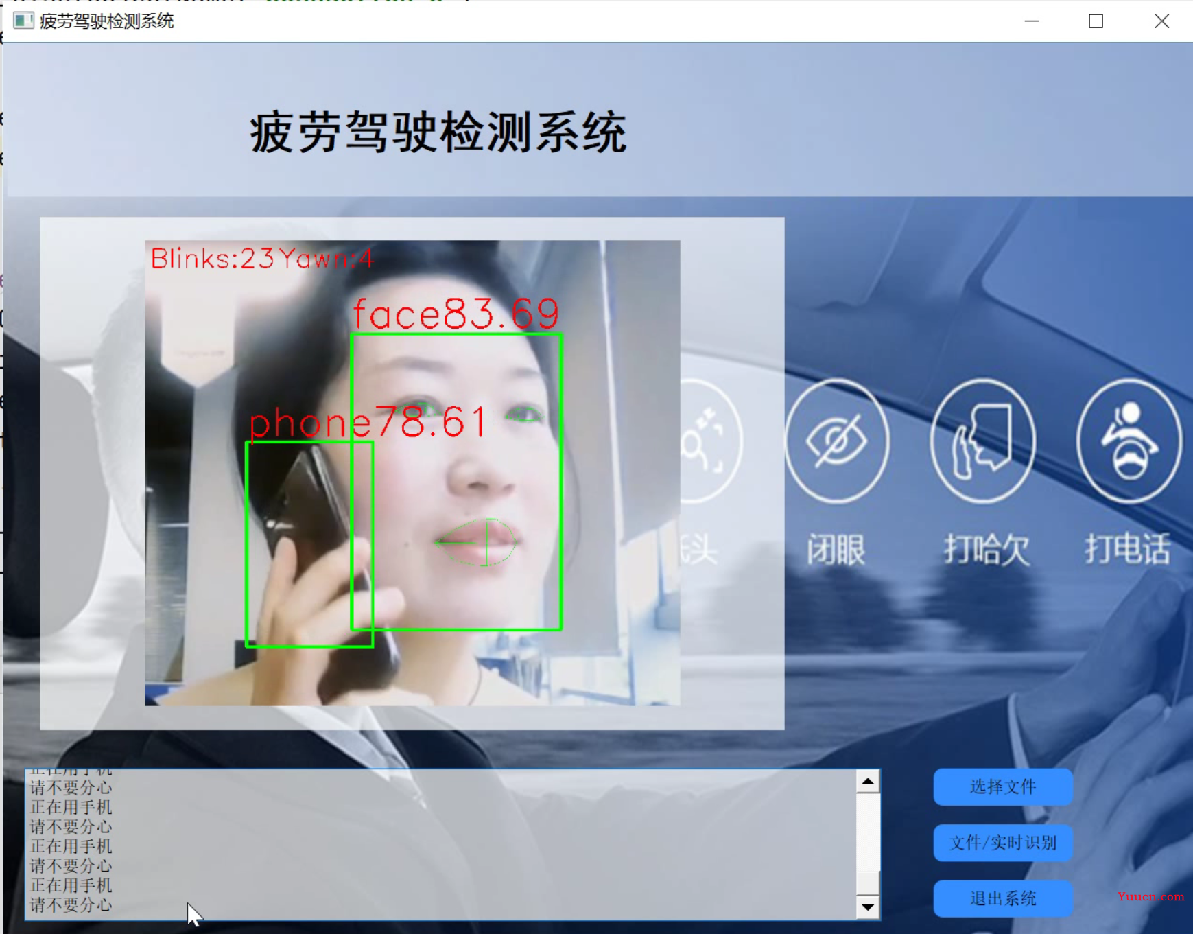基于Perclos＆改进YOLOv7的疲劳驾驶DMS检测系统（源码＆教程）