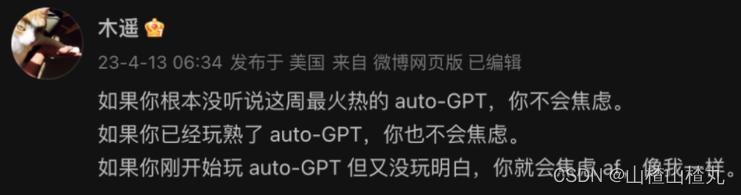 【AutoGPT】你自己运行，我先睡了—— ChatGPT过时了吗？