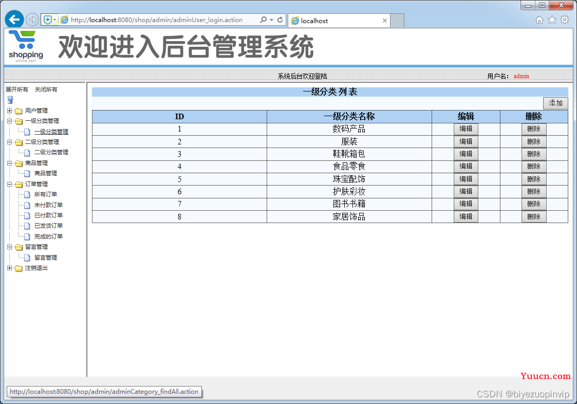 网上商城购物系统设计与实现（Java+Web+SSM+MySQL）