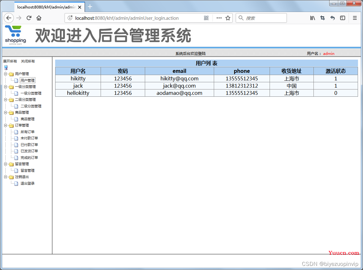 网上商城购物系统设计与实现（Java+Web+SSM+MySQL）