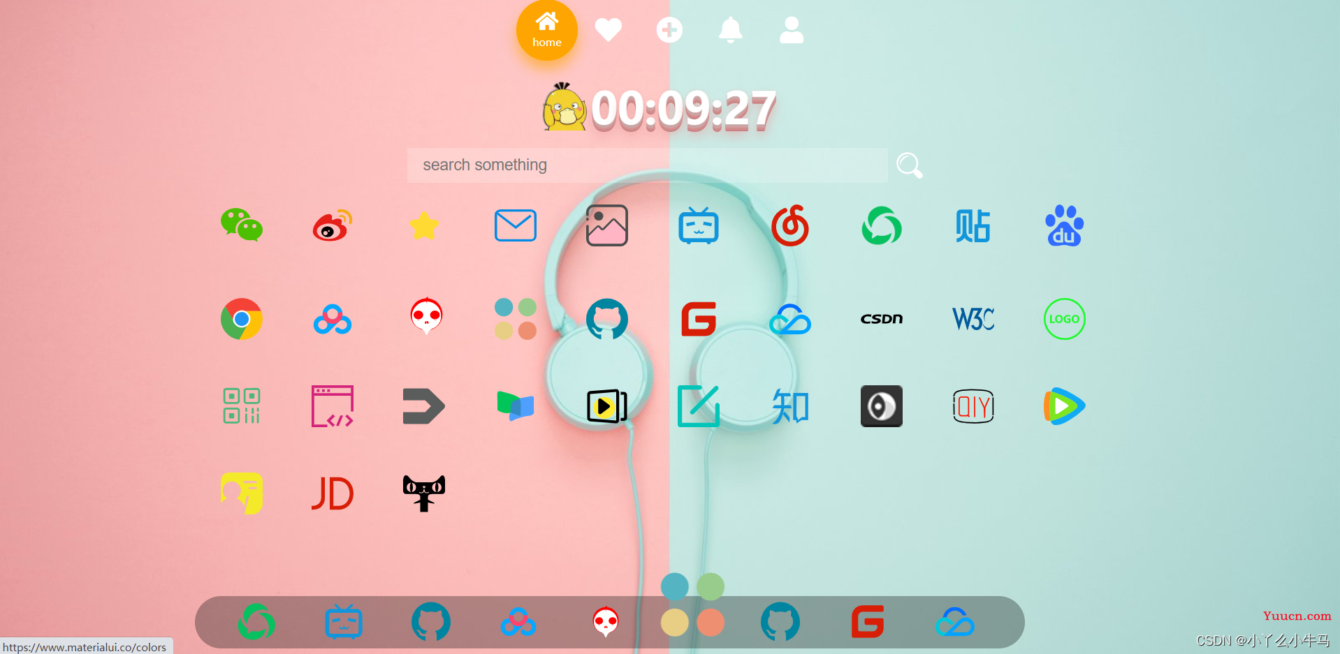 原生HTML+CSS+JS制作自己的导航主页（前端大作业，源码+步骤详解）