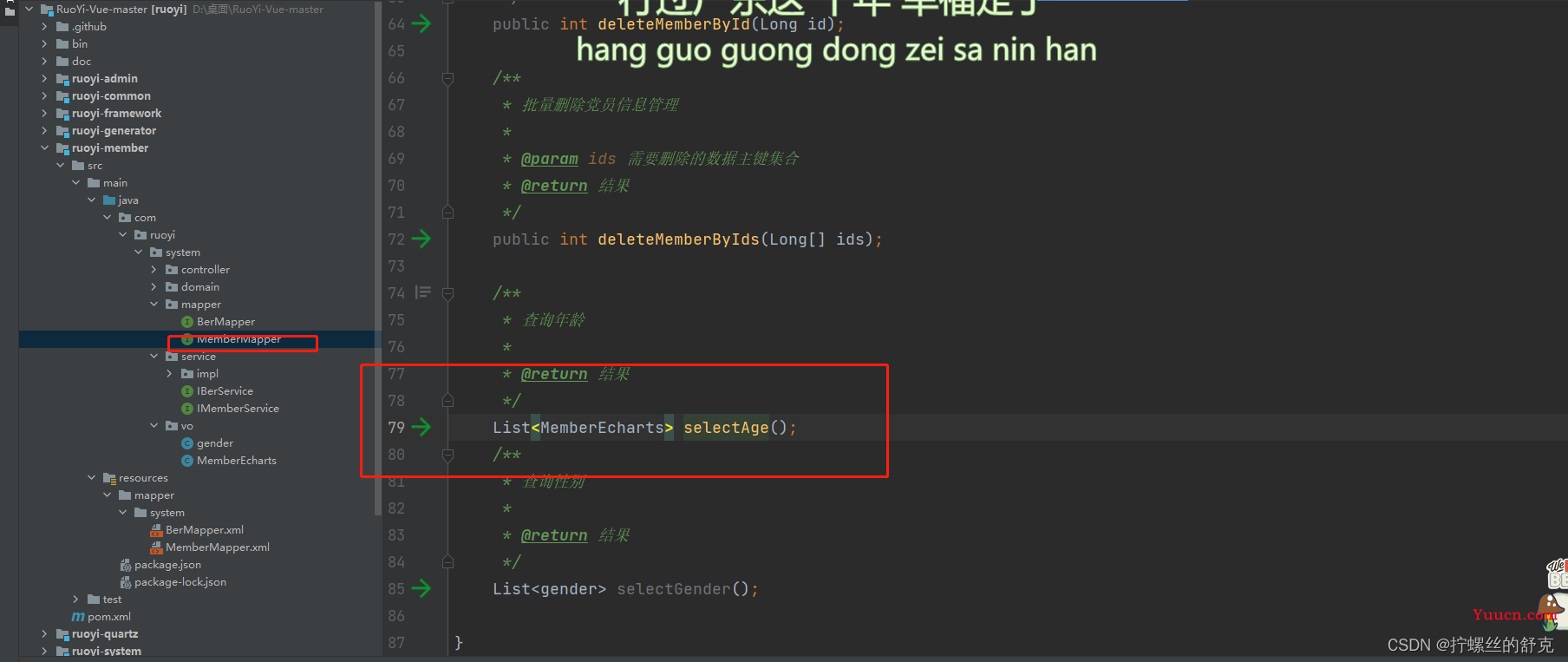 若依项目制作饼状图和柱状图
