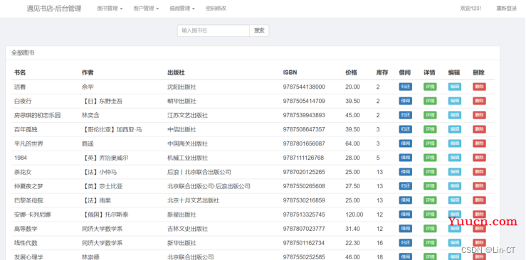 【JAVA】书店管理系统（附带前后端源码及资源）